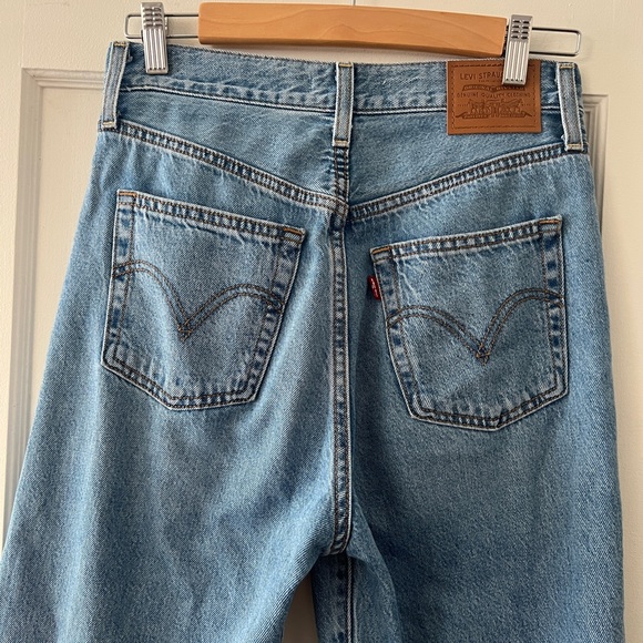 NWOT Levi’s Premium Ribcage Straight ankle denim high rise jeans 27w 29l light - Picture 6 of 13